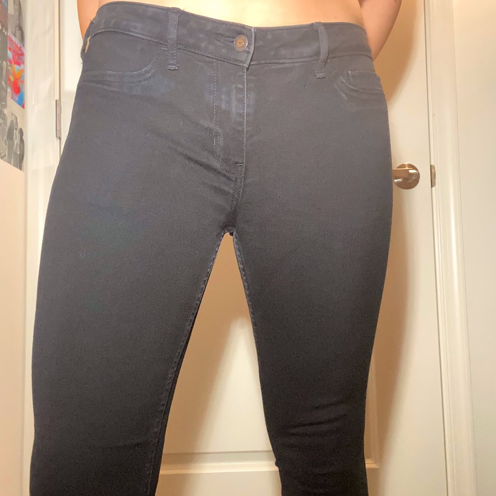 Low Rise Super Skinny Black Jeans